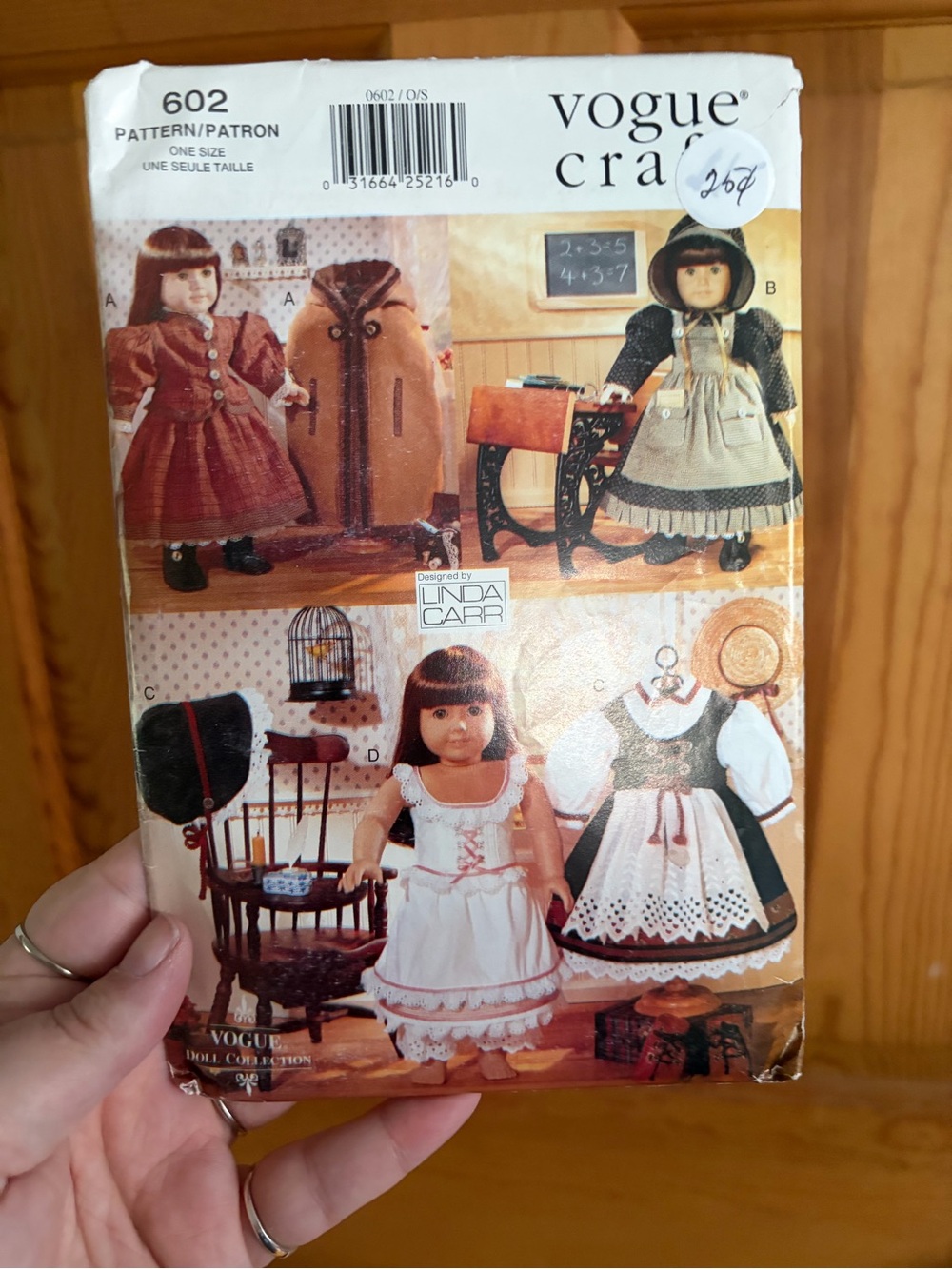 Vogue craft 602 18” American girl doll clothing pattern